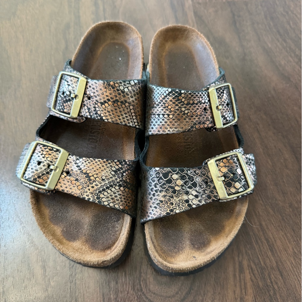 Birkenstock Metallic Snakeskin Sandal